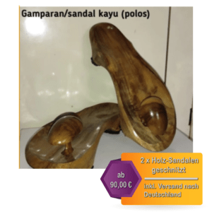 Geschnitzte Holz-Sandalen